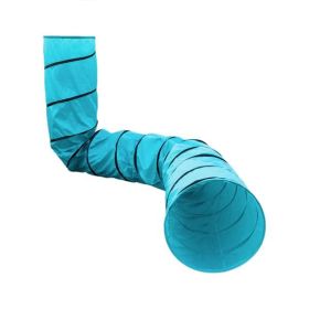 18' Agility Training Tunnel Pet Dog Play Outdoor Obedience Exercise Equipment Blue