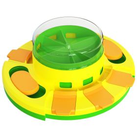 Pets press the feeder automatically;  dogs toys benefit wisdom;  pets press the leaky feeder (Color: Green)