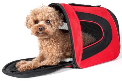 Airline Approved Folding Zippered Sporty Mesh Pet Carrier (size: large)