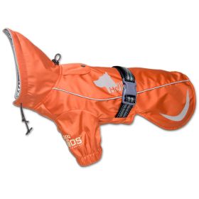 Dog Helios 'Ice-Breaker' Extendable Hooded Dog Coat w/ Heat Reflective Tech (Color: Orange)