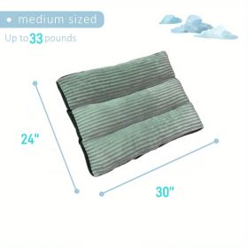 Up to 100 lbs Dog Mat Sleeping Dog Mattress Floor Mat Removable And Washable Dog Kennel Large Dog Kennel Pet Pad Dog Mat Soft Comfortable Bed (Color: Green, size: 30*24*3'' Up to 33 lbs)